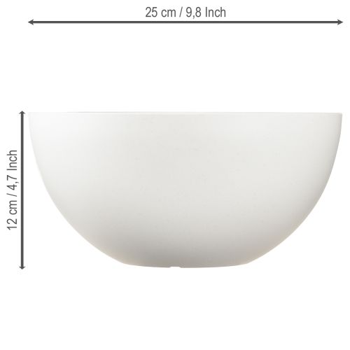 Artikel Pflanzkübel Kunststoff rund Schale Weiß Ø25cm H12cm