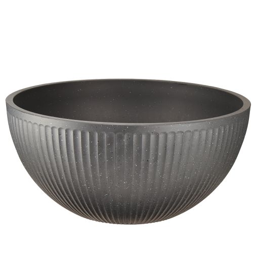 Pflanzkübel Schale Kunststoff Anthrazit Ø40cm H18,5cm