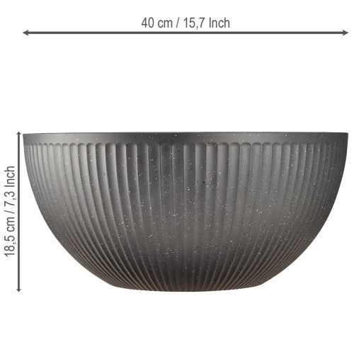 Artikel Pflanzkübel Schale Kunststoff Anthrazit Ø40cm H18,5cm