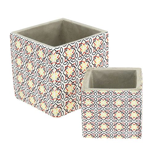 Pflanztopf-Set mit Muster 8cm x 8cm und 11cm x 11cm