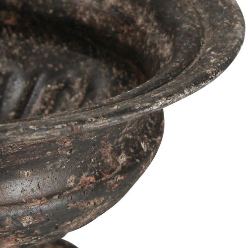 Artikel Pflanzpokal Kelch Antik-Look Schwarz Braun Ø20cm H15cm