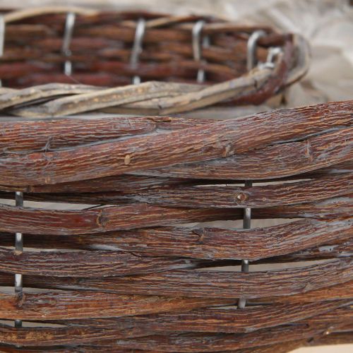 Floristik24 Pflanzring Pflanzschale Holz Natur Grau Ø30/35cm Set 2St
