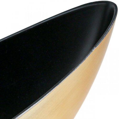 Pflanzschale Oval Dekoschale Jardiniere Gold 39×12×13cm
