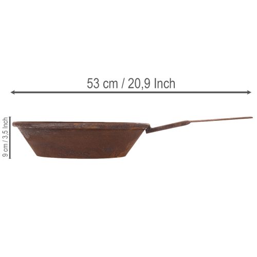 Pflanzschale Metall Rost-Optik mit Griff Ø31cm für Innen- und Außendekoration | Floristik24.at
