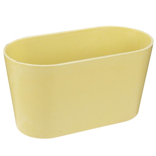 Floristik24 Pflanzschale oval Gelb Dekoschale Kunststoff 20×10×11cm 3St