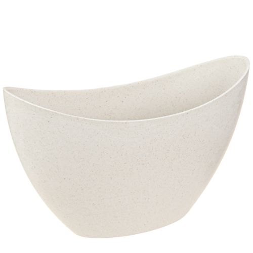Floristik24 Pflanzschiffchen Kunststoff Schale Beige 24×10×15cm 3St
