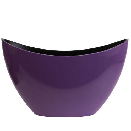 Floristik24 Pflanzschiffchen Dekoschale Schale Violett 20×9cm H12cm