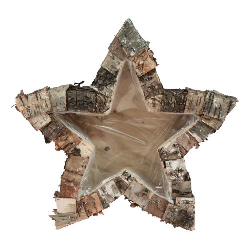Floristik24 Pflanzkasten Holz Blumentopf Stern Pflanztopf Ø30cm H7cm