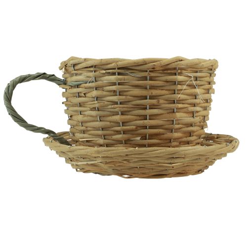 Artikel Pflanztasse Korb Weide Pflanztopf Natur Grün Ø18,5cm