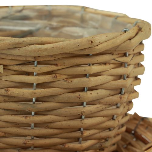 Floristik24 Pflanztopf Deko Tasse Weide Pflanzkorb Natur Grün Ø23cm