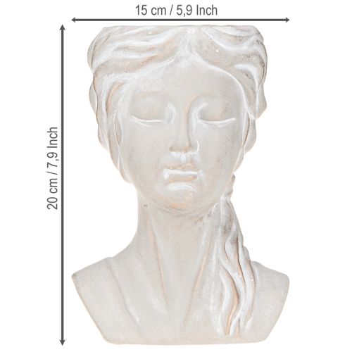 Artikel Pflanztopf Frauenbüste Vintage Übertopf Steinguss H20cm