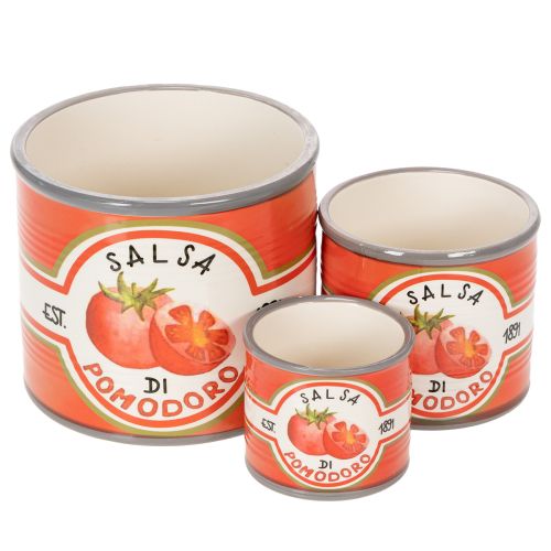 Dekorative Pflanzgefäße Keramik Tomaten Design für stilvolle Akzente Zuhause 14cm 3er-Set