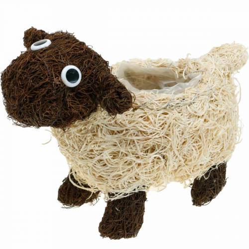 Artikel Pflanztopf Schaf Rebe Braun Gebleicht 35×14cm H26cm
