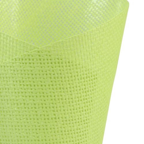 Artikel Pflanztopf gewebt Papier Grün Gelb Lila Ø9cm H18cm 9 St