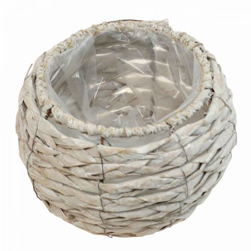 Artikel Pflanzkorb Blumentopf Rustikal Weiß Gewaschen Ø17cm H11cm