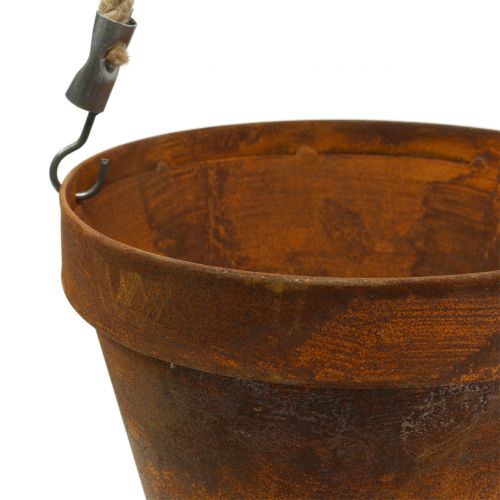Floristik24 Pflanztopf zum Hängen Rost Ø20cm H19cm