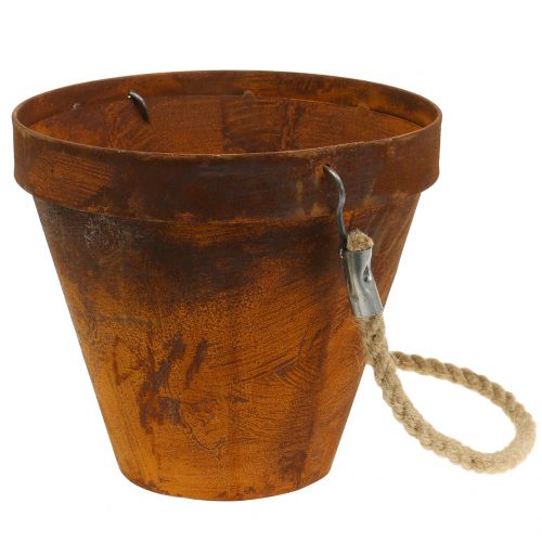 Floristik24 Pflanztopf zum Hängen Rost Ø20cm H19cm