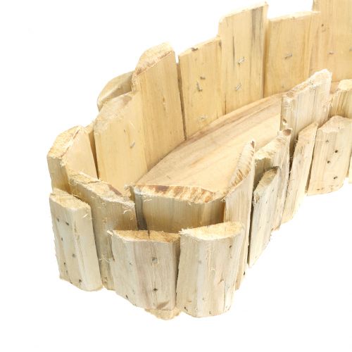 Floristik24 Pflanzgefäß Welle aus Holz Natur L76cm