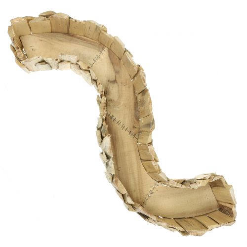 Floristik24 Pflanzgefäß Welle aus Holz Natur L76cm