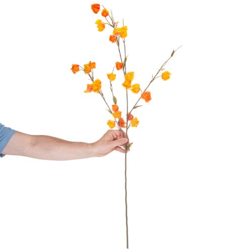 Lampionblume künstlich Physalis-Zweig mit Blüten 95 cm Orange für den Innenbereich | Floristik24.at