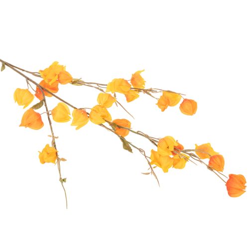 Lampionblume künstlich Physalis-Zweig mit Blüten 95 cm Orange für den Innenbereich | Floristik24.at