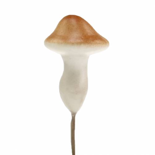 Floristik24 Pilze am Draht Natur 2cm 48 St