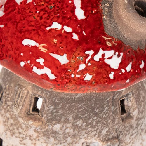 Pilzhaus Lichthäuschen aus Keramik 10 cm Rot-Weiß 2 Stück | Floristik24.at