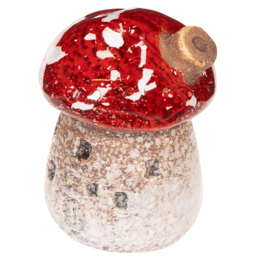 ProductName  Pilzhaus Miniatur-Dekoration 6 cm Keramik rot-weiß 2 Stück | Floristik24.at