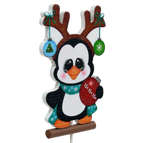 Floristik24 Pinguin am Stab 8,5cm 16 St