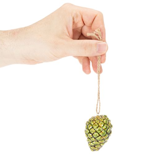 Keramik-Zapfen Anhänger grün 5cm 3er-Set | Floristik24.at