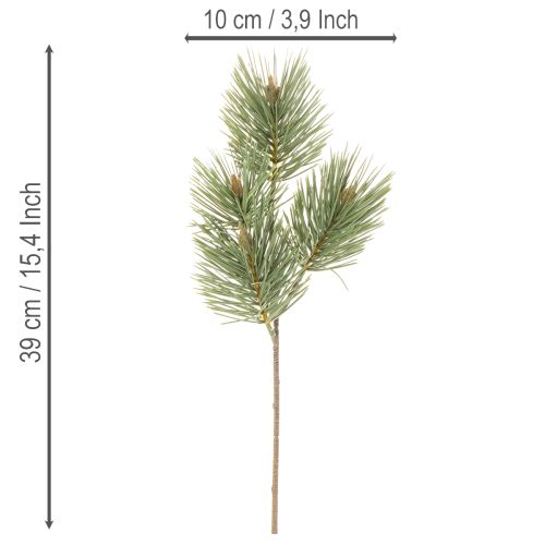 Artikel Künstliche Kiefernzweige, dekorativer Bund, 39 cm, grün, 6 Stück für Innenbereich