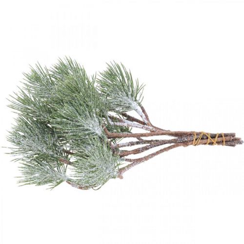 Floristik24 Weihnachtszweige künstlich Pinienzweig Beschneit 30cm 6St