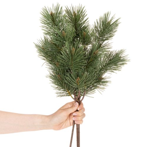 Künstlicher Kiefernzweig 55cm grün 3er-Set für Dekoration | Floristik24.at