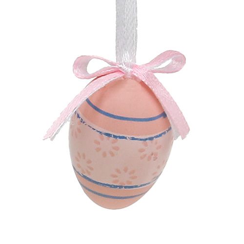 Floristik24 Plastik Eier zum Hängen 4cm Blau-Rosa Mix 36St