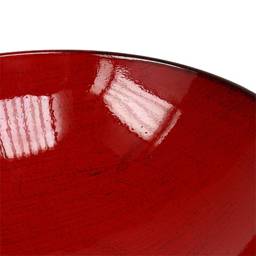 Floristik24 Dekoschale rund Rot Ø22cm H6,5cm