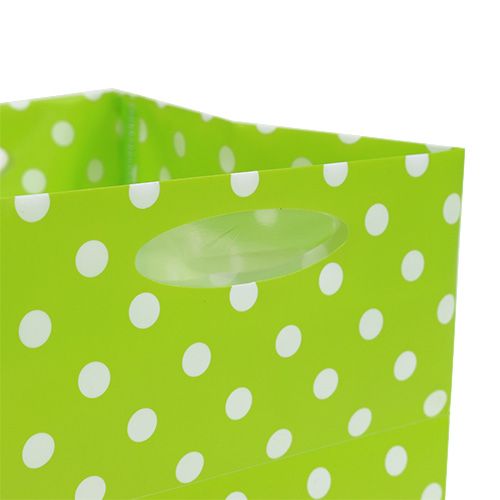 Floristik24 Plastik Tasche 12cm x 12cm x 12cm Grün sort. 12St