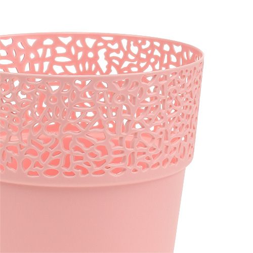 Floristik24 Plastik Übertopf Rosa Ø14,5cm H15,5cm 1St