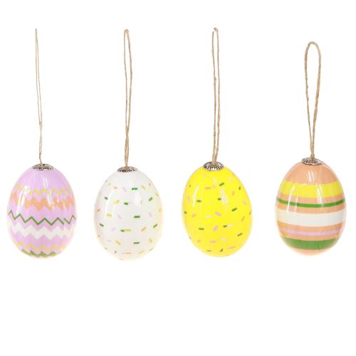 Artikel Plastikeier Ostern Hängend Bunt sortiert H3,5–5,5cm 24 St