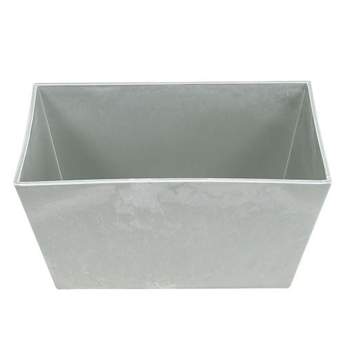 Floristik24 Plastikschale eckig Grau 20,5cm x 13,5cm H10,5cm