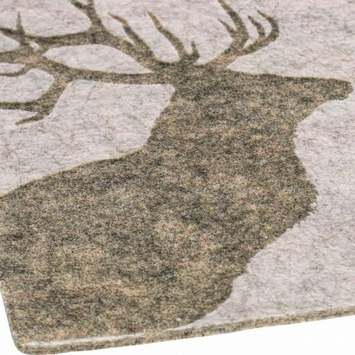 Floristik24 Tischset Weihnachten Tischdeko Braun Filz 45×35cm 4St