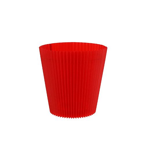 Floristik24 Plisseemanschetten Rot 8,5cm 100St.