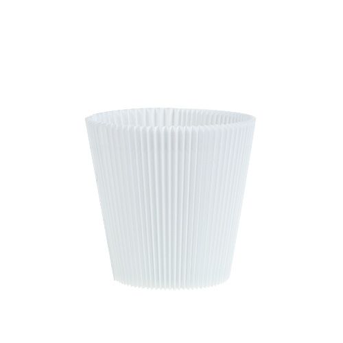 Floristik24 Plisseemanschetten Weiß 8,5cm 100 St