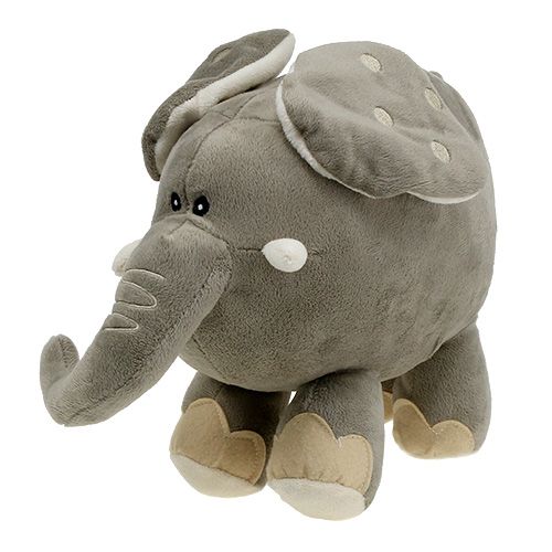 Floristik24 Plüschelefant 35cm Grau