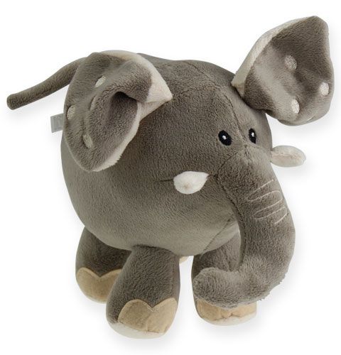 Floristik24 Plüschelefant 20cm Grau