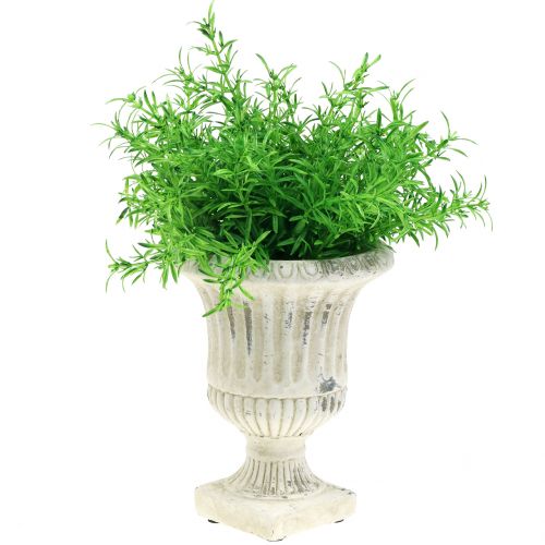 Floristik24 Pflanzpokal Antik Creme Ø14cm H17cm