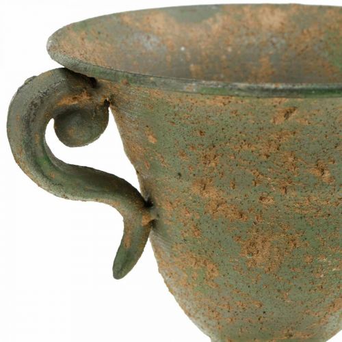 Floristik24 Metall-Amphore, Pflanz-Pokal, Kelch mit Henkeln Ø12,5cm H15cm