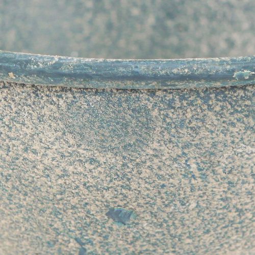 Artikel Pokalschale Klein Metall Blau Weiß Antik Ø12cm H10,5cm 2St