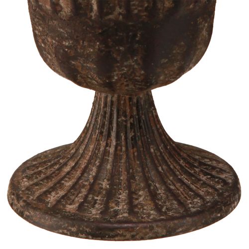 Artikel Pokalvase Deko Pokal Metall Braun Antik Ø14cm H12cm