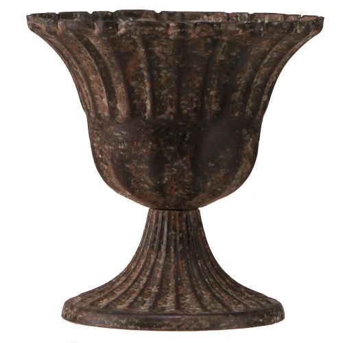 Artikel Pokalvase Deko Pokal Metall Braun Antik Ø14cm H12cm
