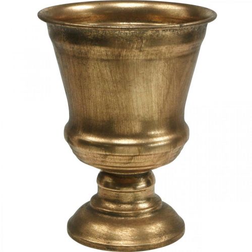 Artikel Pokalvase Gold Optik Kelch Antik Deko Metall Ø14cm H18,5cm